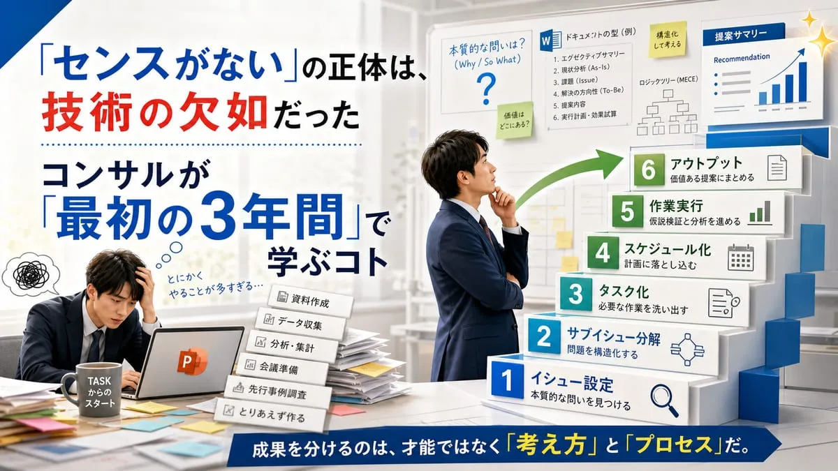 『コンサルが「最初の3年間」で学ぶコト』