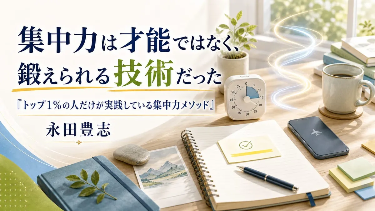 『トップ1％の人だけが実践している集中力メソッド』