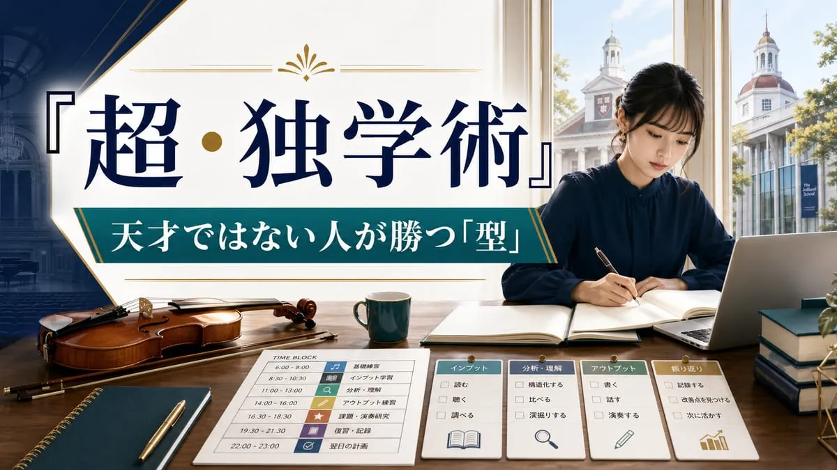 『ハーバード・ジュリアードを首席卒業した私の「超・独学術」』