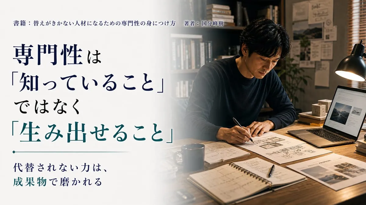 『替えがきかない人材になるための専門性の身につけ方』